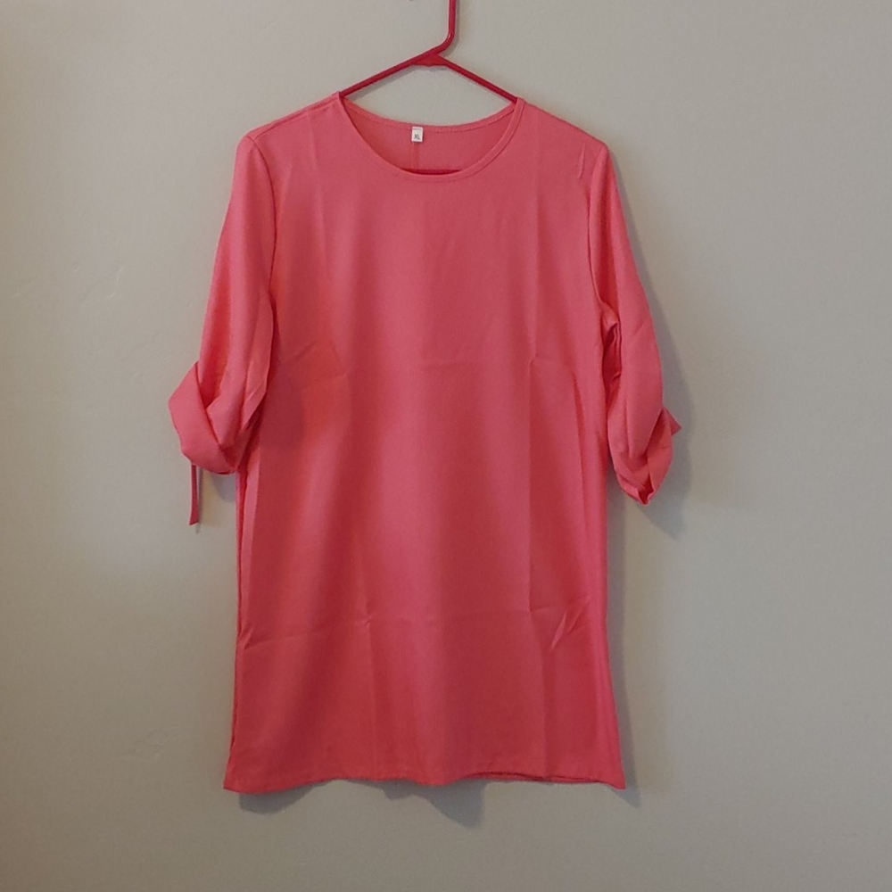 WOMENS CORAL MINI DRESS